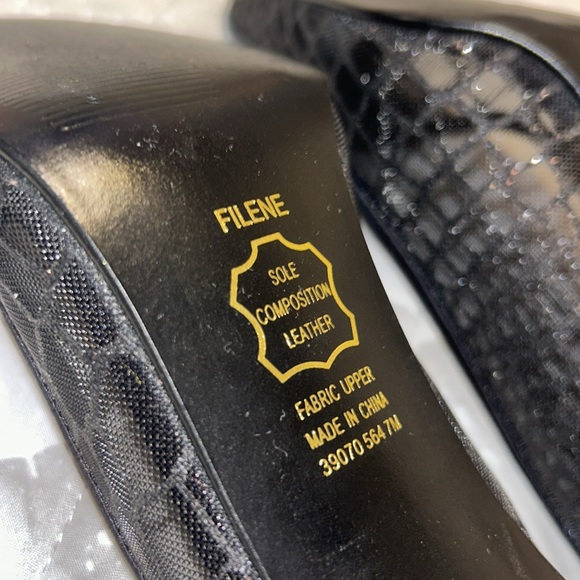 {Metaphor} Black Textured Pointed-Toe Heels/Kitten Heels – Size 7 – New in Box - Picture 6 of 11